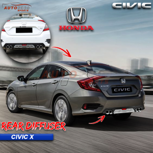 Honda Civic Rear Diffuser V4 2016-2021