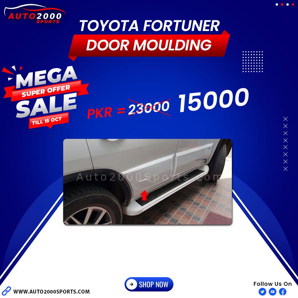 Toyota Fortuner Door Moulding White 2017-2020