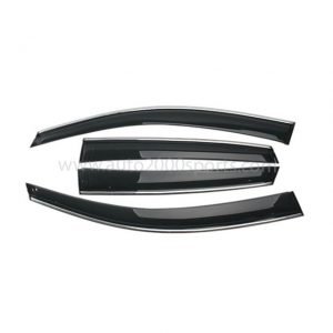 Toyota Hilux Vigo Air Press Window Visors Chrome Border 2012-2016