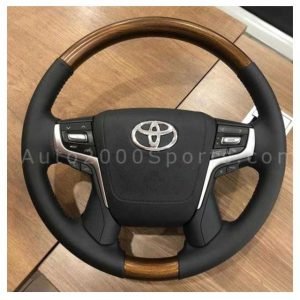 Wooden Steering Wheel Black + Golden Wood