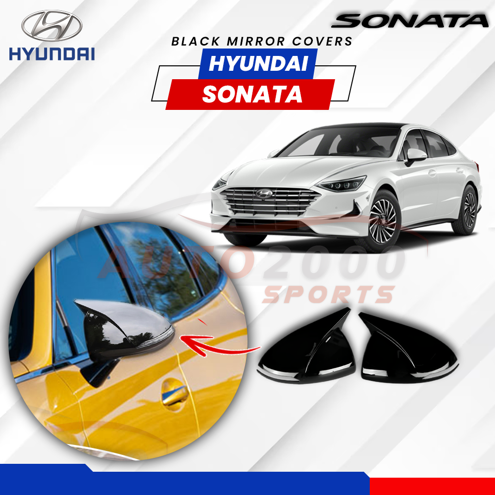 Hyundai Sonata Glossy Black Mirror Covers 2021-2022