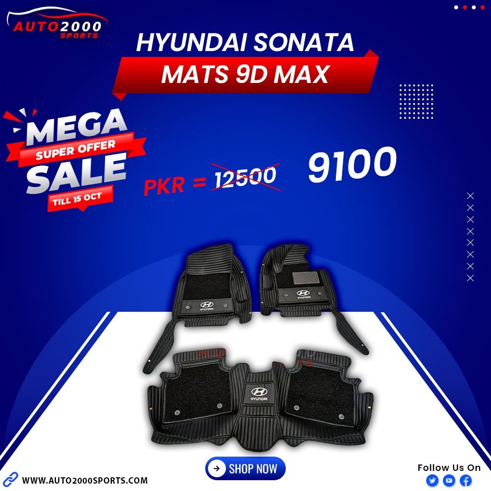 Hyundai Sonata 9D Max Floor Mats 2022