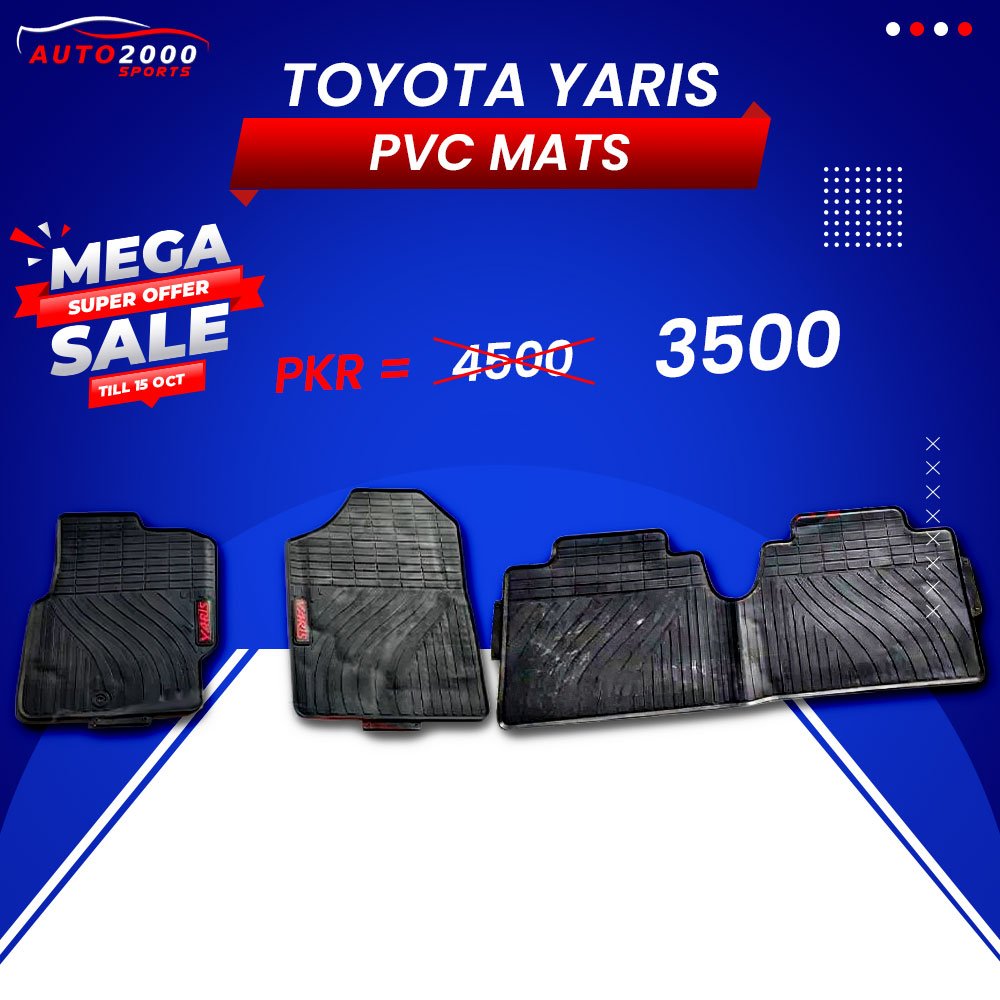 Toyota Yaris Pvc Floor Mats 3 Pieces 2020-2022