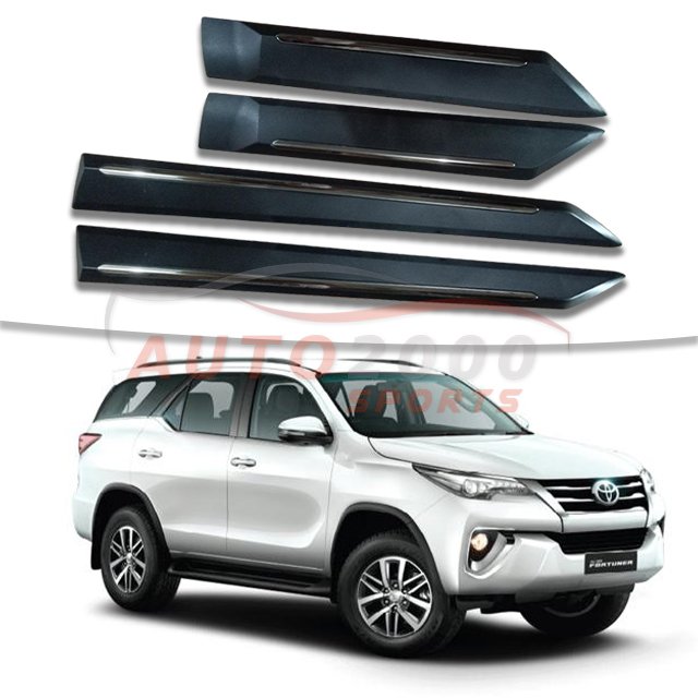 Toyota Fortuner Door Moulding Matt Black 2017 