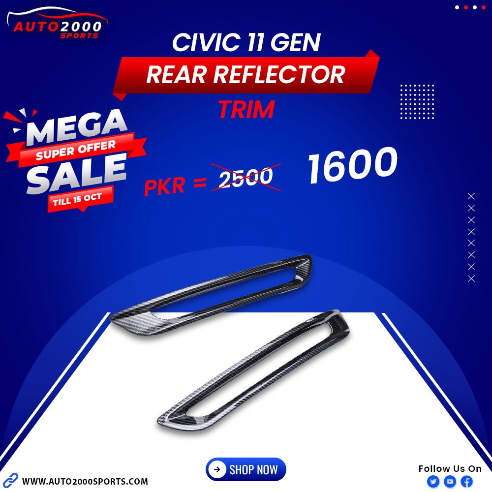 Honda Civic Carbon Fiber Reflector Trims 2022