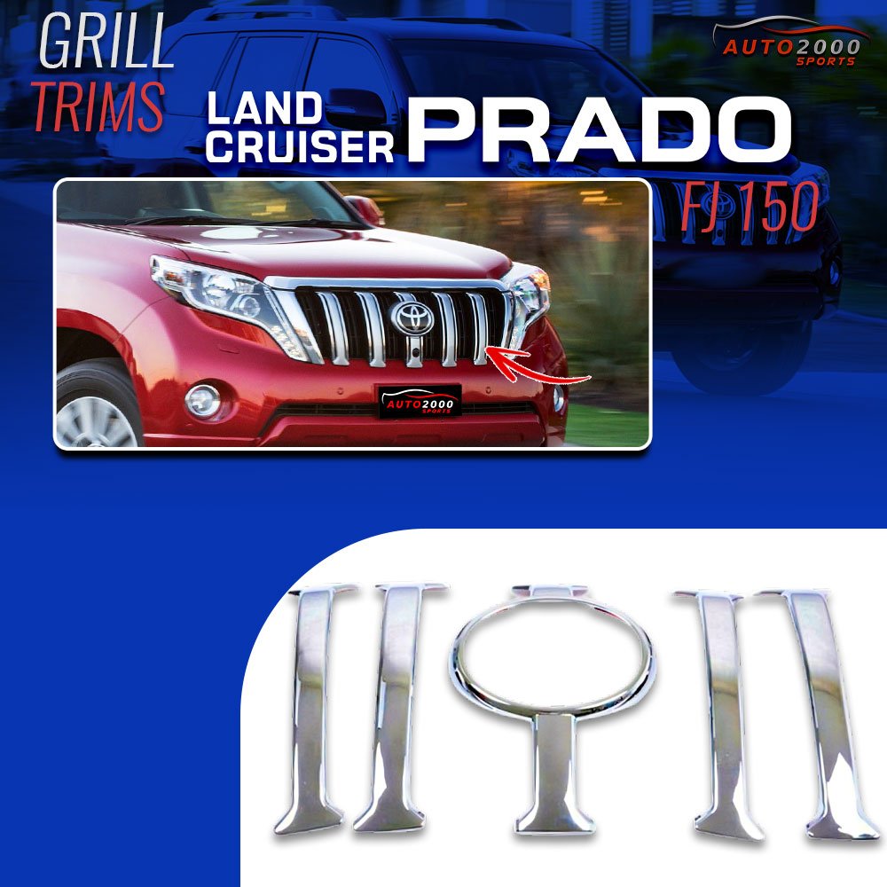 Toyota Prado FJ150 Front Grill Trims 2014