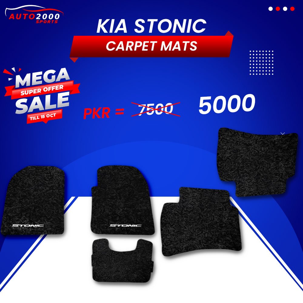 Buy Kia Stonic Twist Fiber Carpet Floor Mats 2022-2023