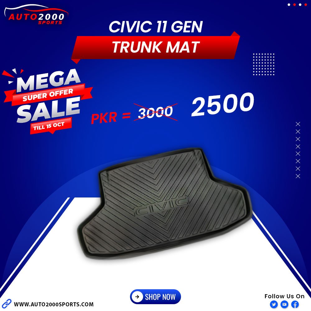 Honda Civic 3D Trunk Mat 2022