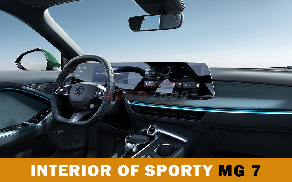 Interior of Sporty MG 7 Sedan