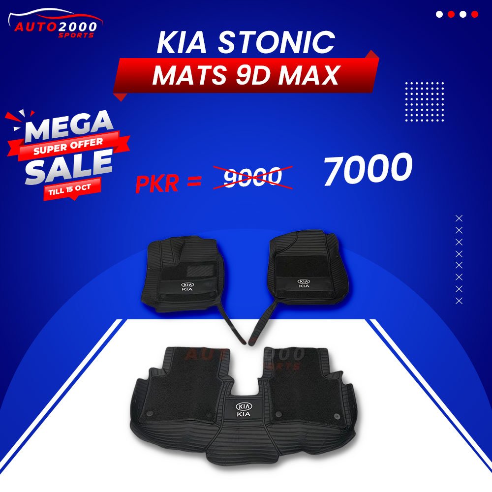 Buy Kia Stonic Floor Mats 9D Max 2022-2023