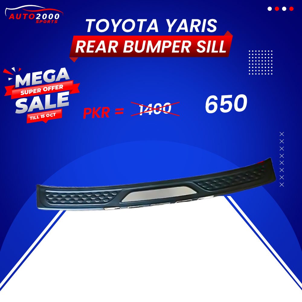 Toyota Yaris Rear Bumper Sill Plate 2020-2022