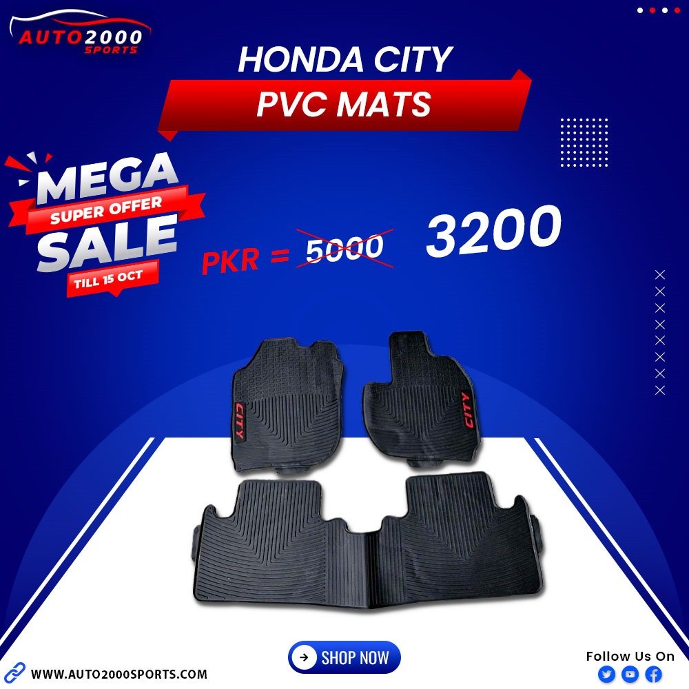 Honda City PVC Rubber Floor Mats 2021-2023