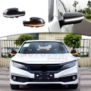 Buy Honda Civic Side Mirror Cover With Neon Light 2016-2021