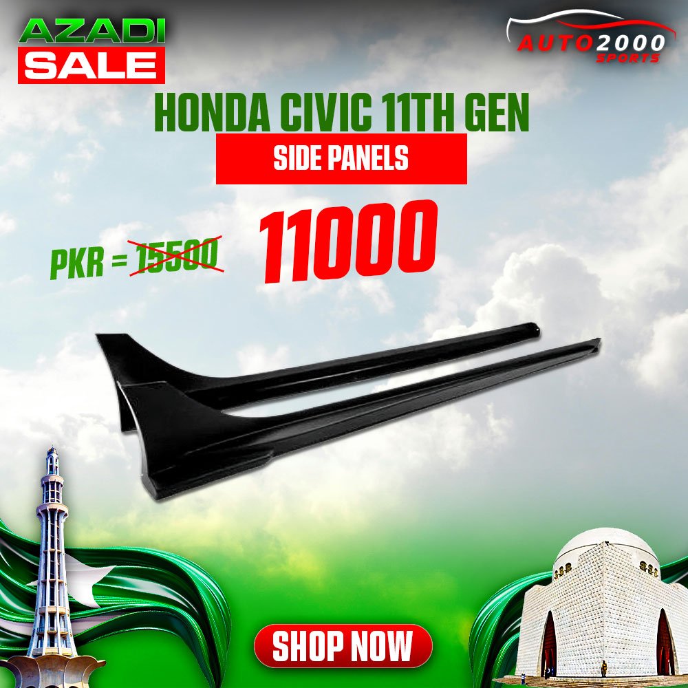 Honda Civic Mugen Style Side Panels Side Skirts 2022-2023