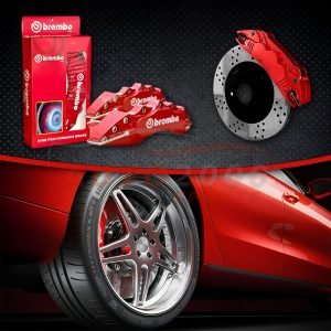 Car Universal Disc Brake Caliper Covers Red