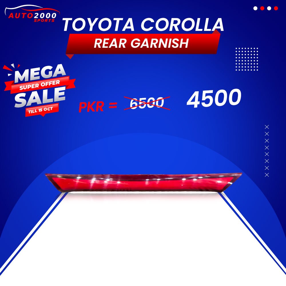 Toyota Corolla Trunk Garnish With Light 2017-2024