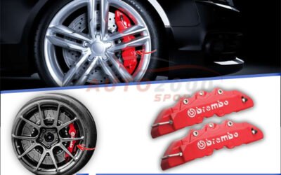 Car Universal Disc Brake Caliper Covers Red