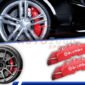 Car Universal Disc Brake Caliper Covers Red