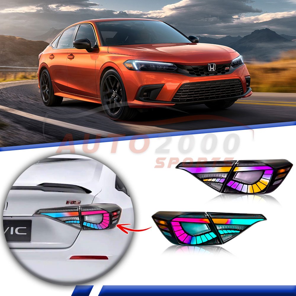 11th Generation Honda Civic RGB Tail Lamps Snake Style