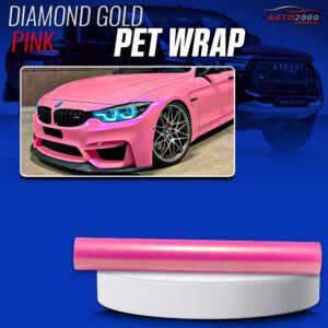 Car Wrap Diamond Gold Pink PPF Paint Protection Film