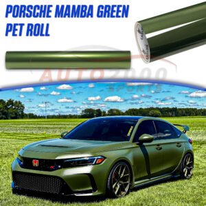 Colored PPF Porsche Mamba Green Car Wrap Paint Protection Film