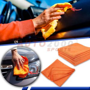 Best Quality Car Microfiber Towel Orange Color 52×72