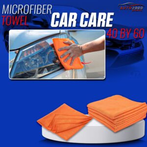 Best Quality Car Microfiber Towel Orange Color 52×72