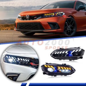 11th Gen Honda Civic Head Lights E-Tron GT Style Head Lamps