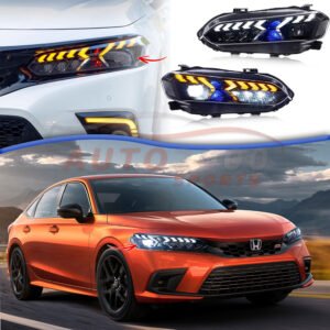 11th Gen Honda Civic Head Lights E-Tron GT Style Head Lamps